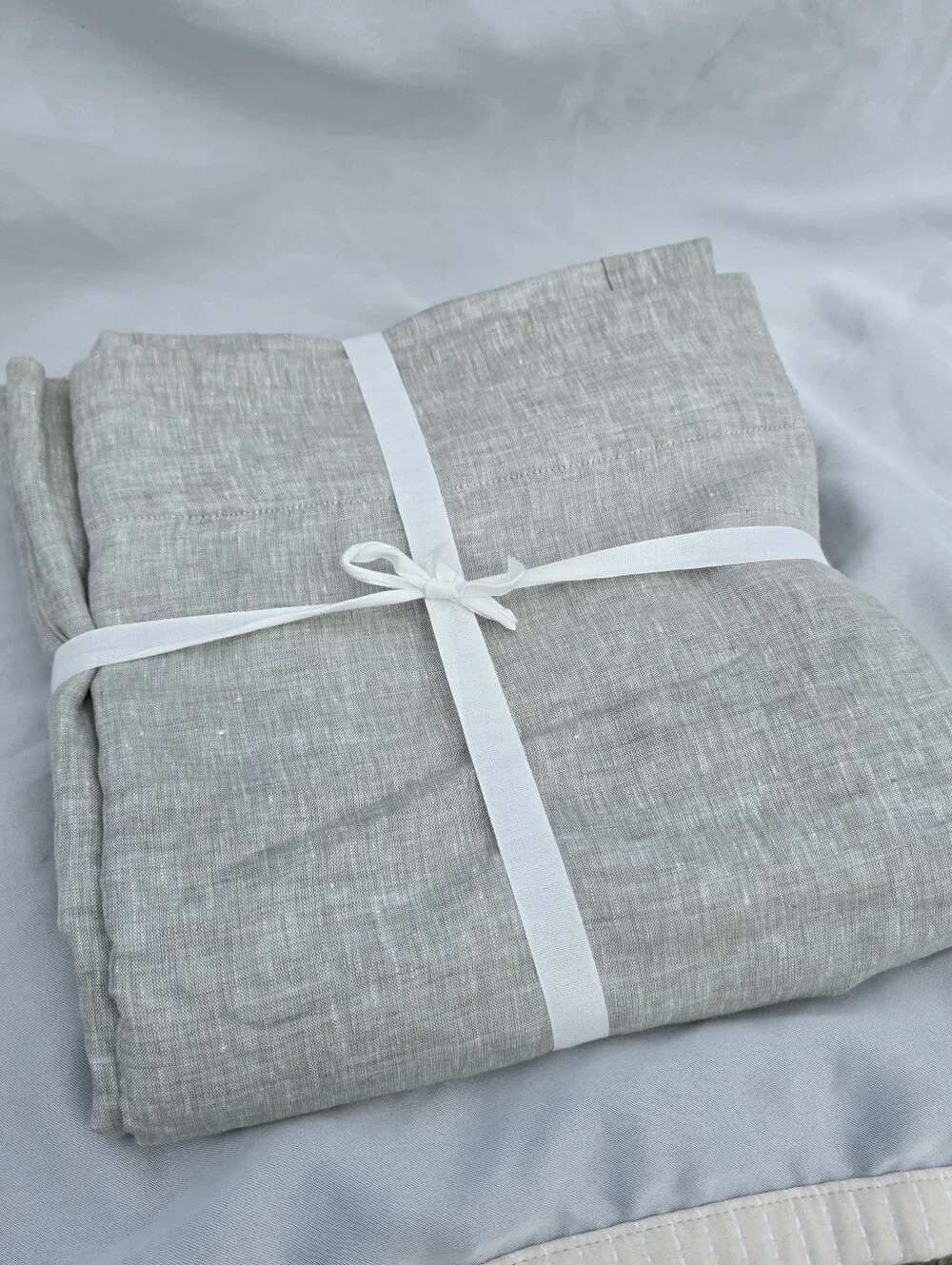 QUINCE European Linen True Blackout Curtain Sage 48x108 Single Panel
